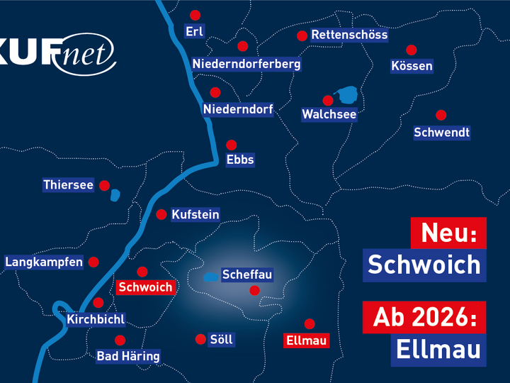 KufNet in Schwoich und ab 2026 in Ellmau